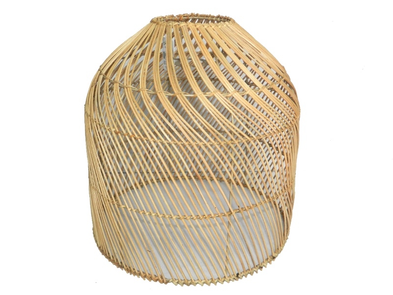 Ultimate Round Rattan Pendant Lampshade with Spiral Woven Design